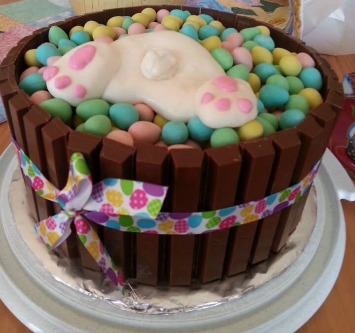 Gluten-Free Easter Basket Cake with Cadbury Mini Eggs
