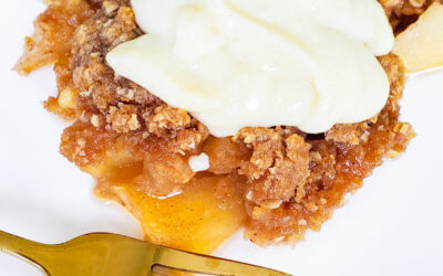Gluten-Free Irish Apple Crumble with Vanilla Custard