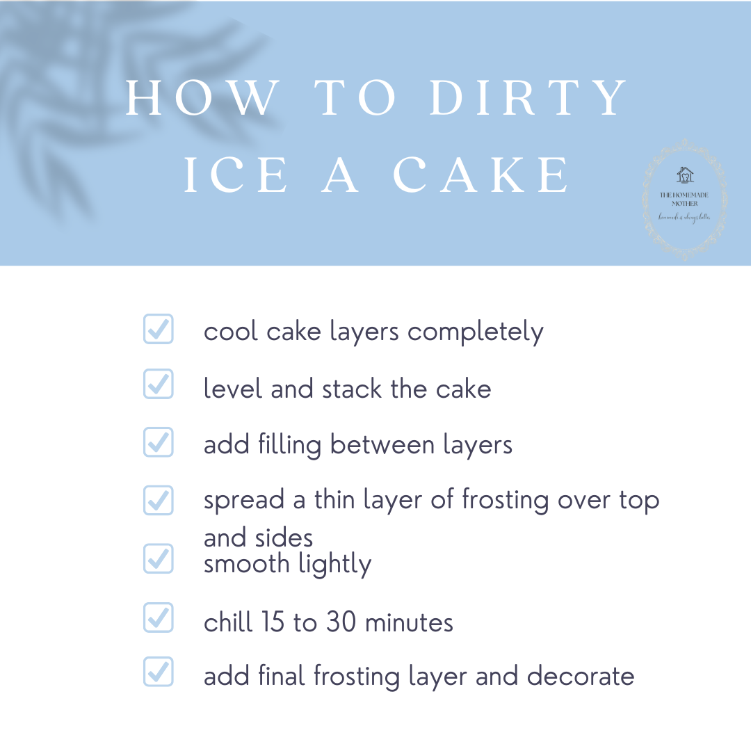 how to dirty ice a cake step by step